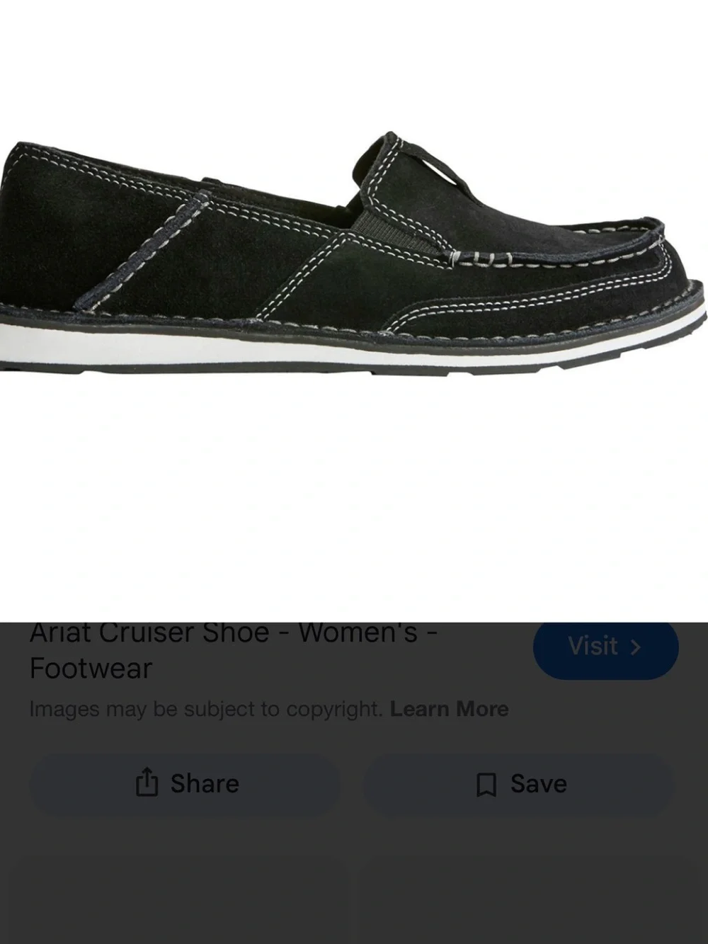 Ariat women’s cruiser slip on shoes black suede size 9